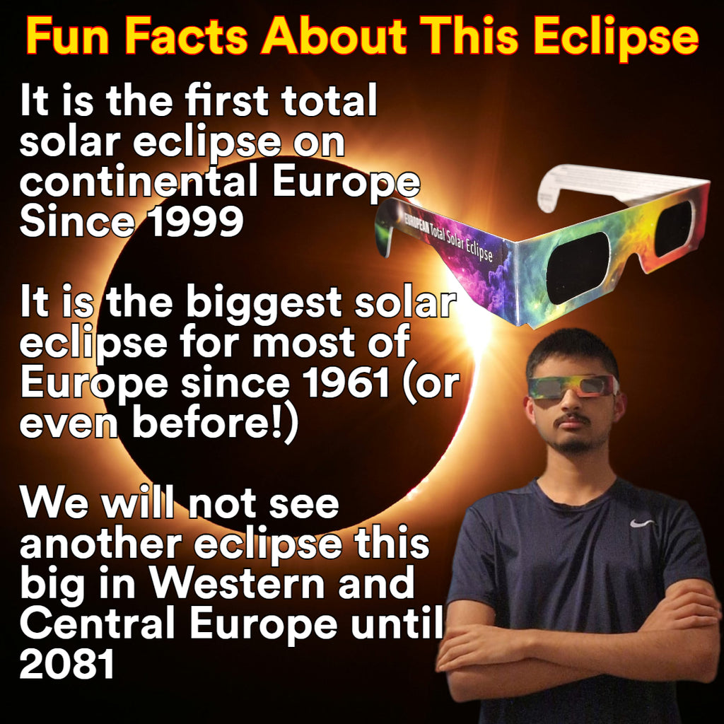 Solar Eclipse Glasses ISO & CE Certified | European Total Solar Eclipse 12 August 2026 | Up to 70% Bulk Discounts | Ships from EU | Safe For Adults and Kids