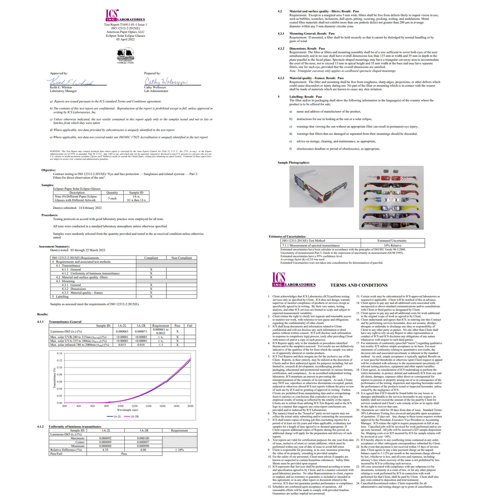 Solar Eclipse Glasses 2026 – ISO 12312-2 & CE Certified